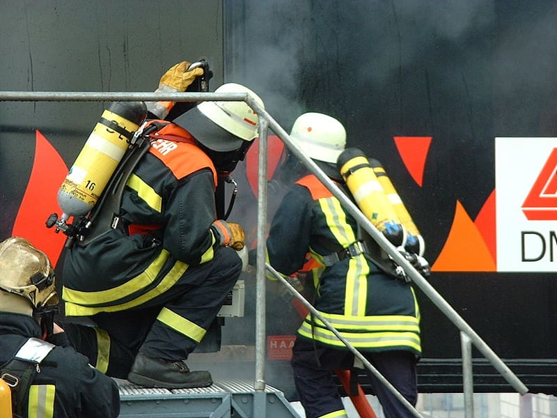 Freiwillige Feuerwehr Saarlouis beim Training
