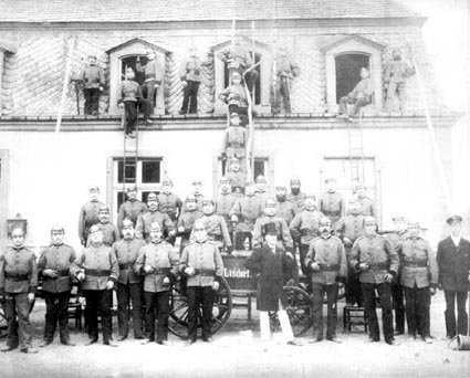 Historische Aufnahme der Freiwilligen Feuerwehr Saarlouis Löschbezirk Lisdorf