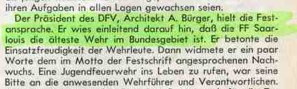 Präsident Bürger 1961 à Saarlouis